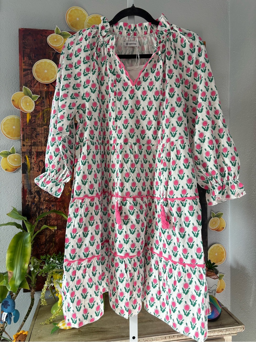 NWT Wenrine Floral Tiered Dress Size M